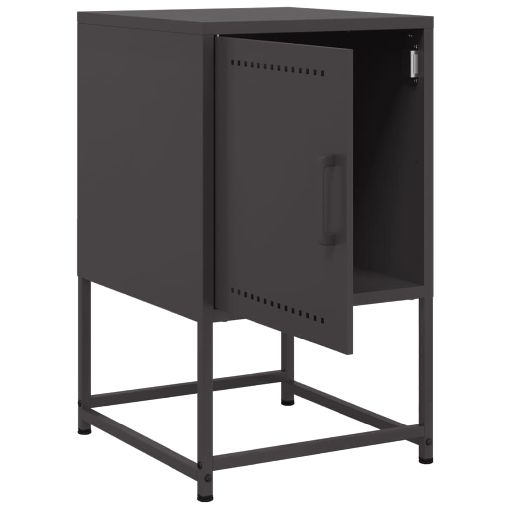 Tables de chevet 2 pcs noir 36x39x60,5 cm acier - XIOS
