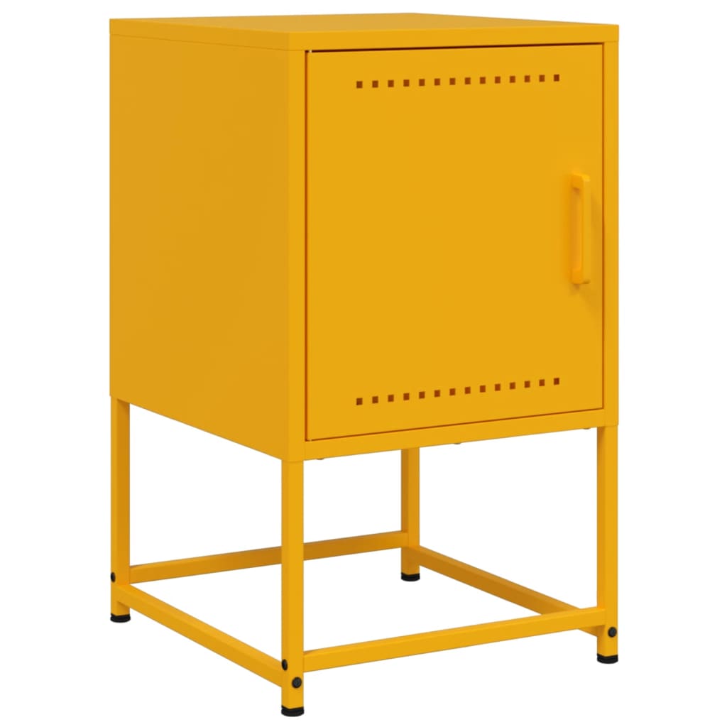 Table de chevet jaune moutarde 36x39x60,5 cm acier - XIOS