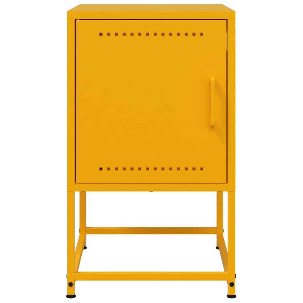 Table de chevet jaune moutarde 36x39x60,5 cm acier - XIOS
