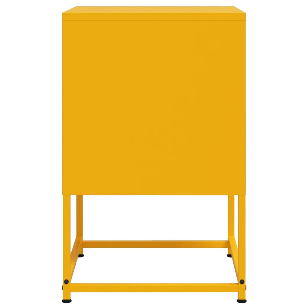 Table de chevet jaune moutarde 36x39x60,5 cm acier - XIOS
