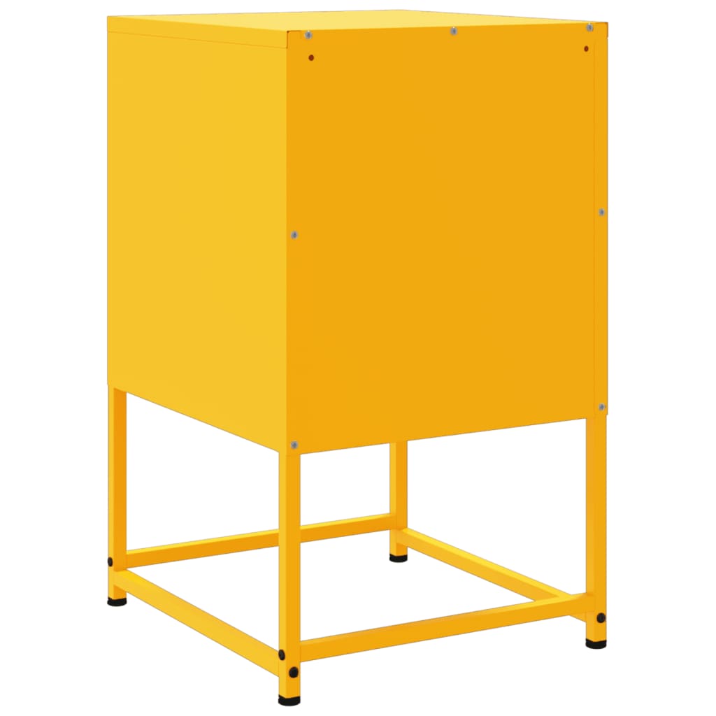 Table de chevet jaune moutarde 36x39x60,5 cm acier - XIOS