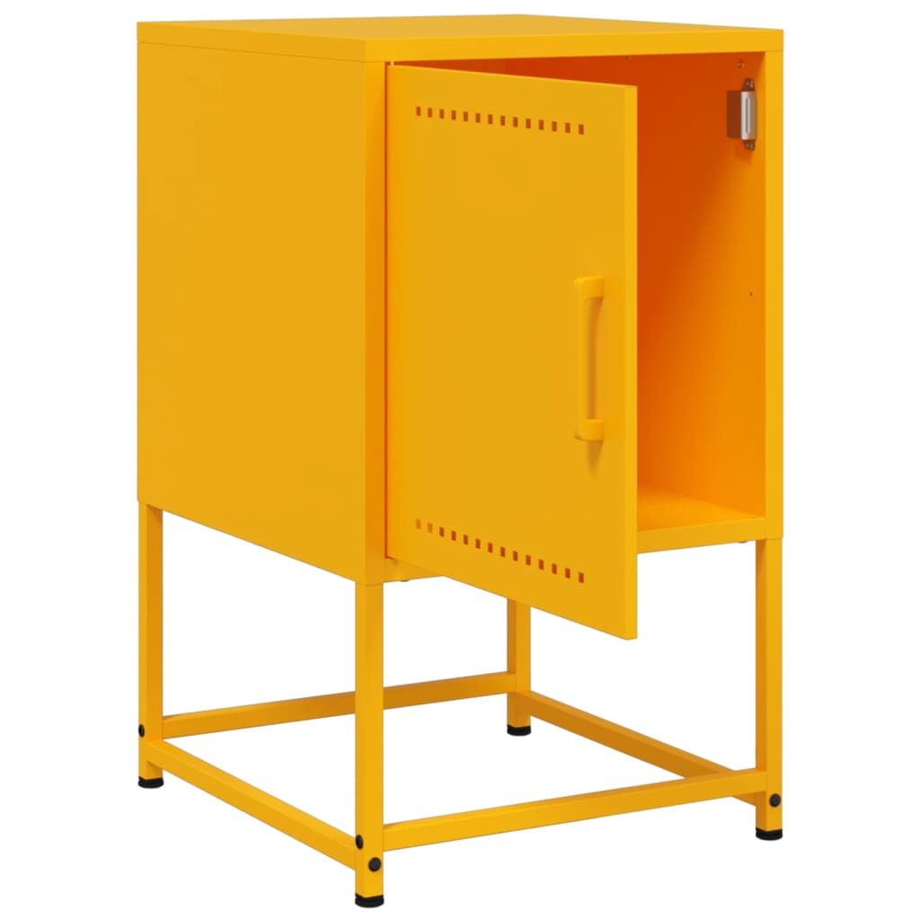 Table de chevet jaune moutarde 36x39x60,5 cm acier - XIOS
