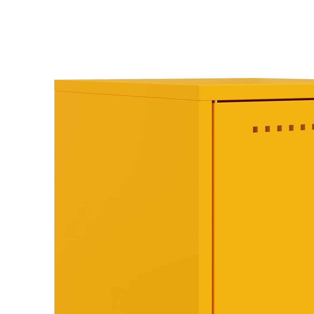 Table de chevet jaune moutarde 36x39x60,5 cm acier - XIOS