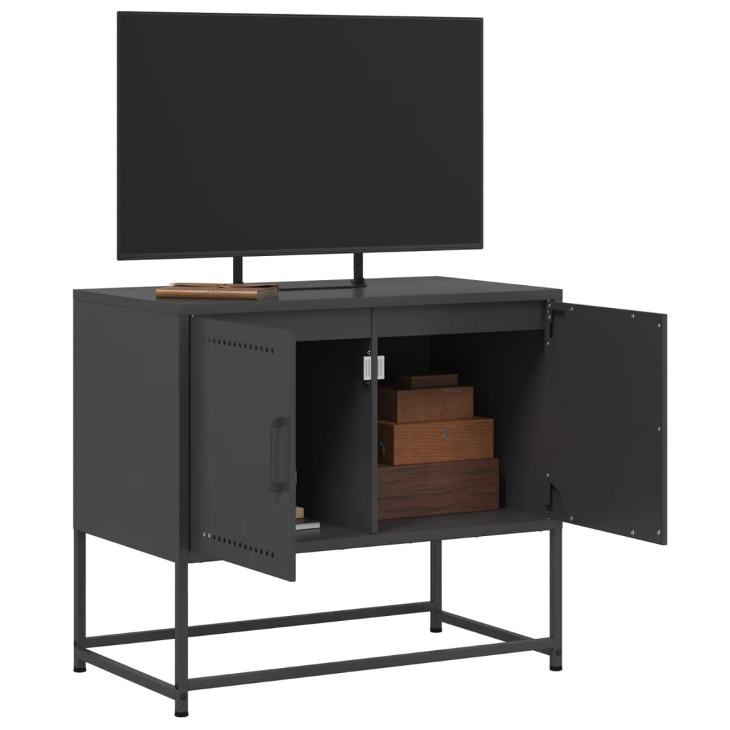 Meuble TV noir 68,5x39x60,5 cm acier - XIOS