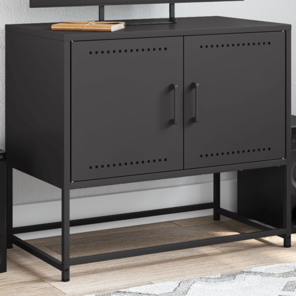 Meuble TV noir 68,5x39x60,5 cm acier - XIOS