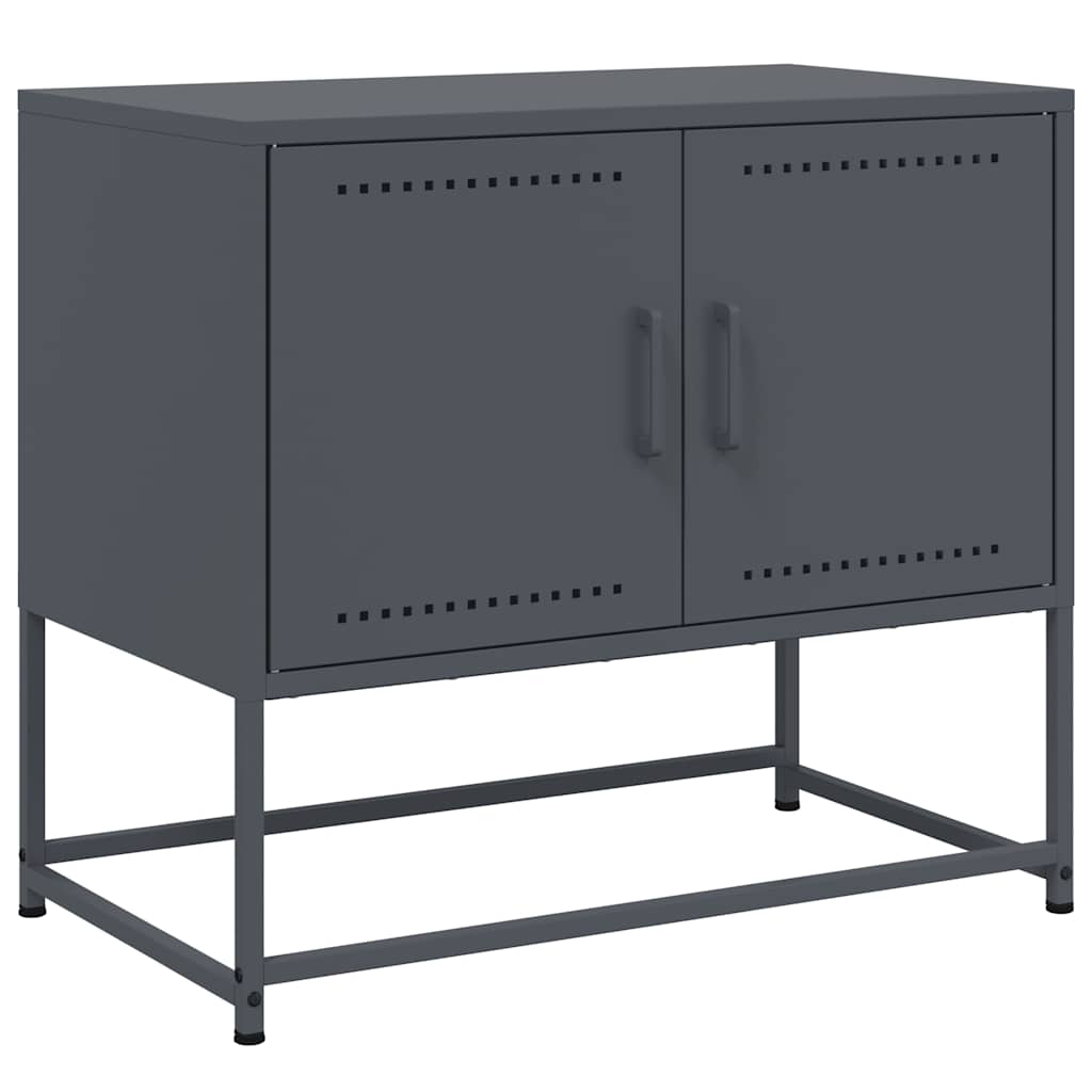 Meuble TV anthracite 68,5x39x60,5 cm acier - XIOS