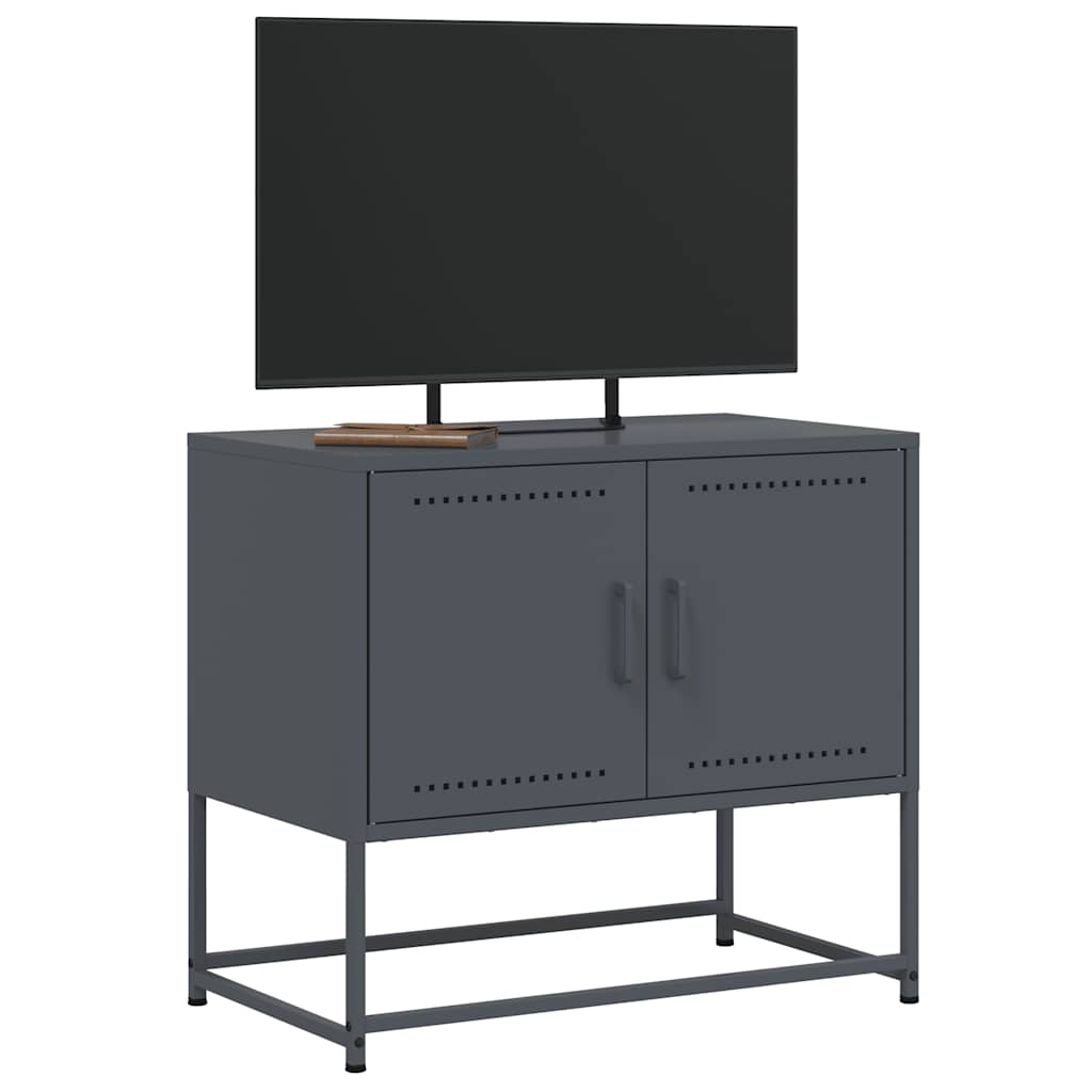 Meuble TV anthracite 68,5x39x60,5 cm acier - XIOS