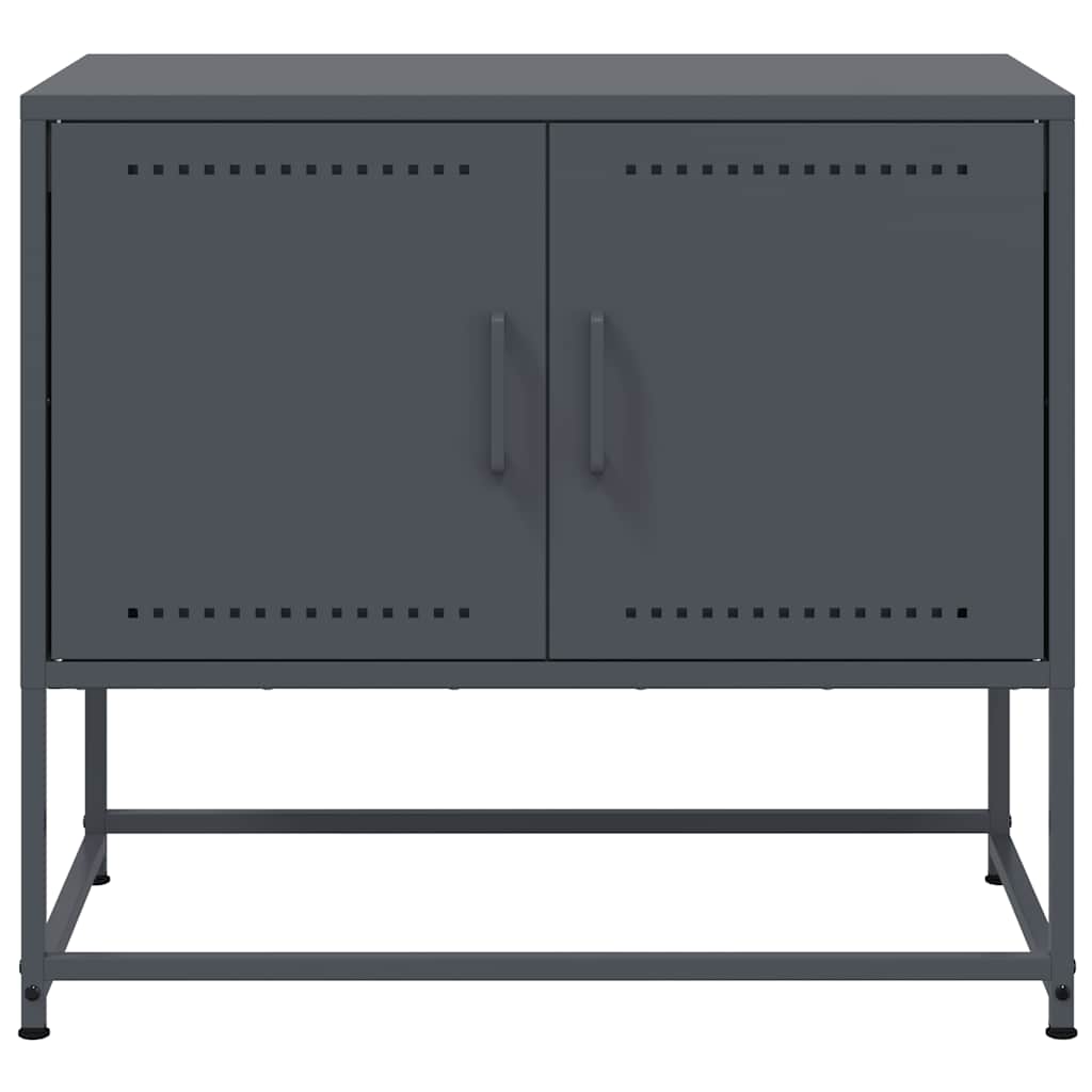 Meuble TV anthracite 68,5x39x60,5 cm acier - XIOS