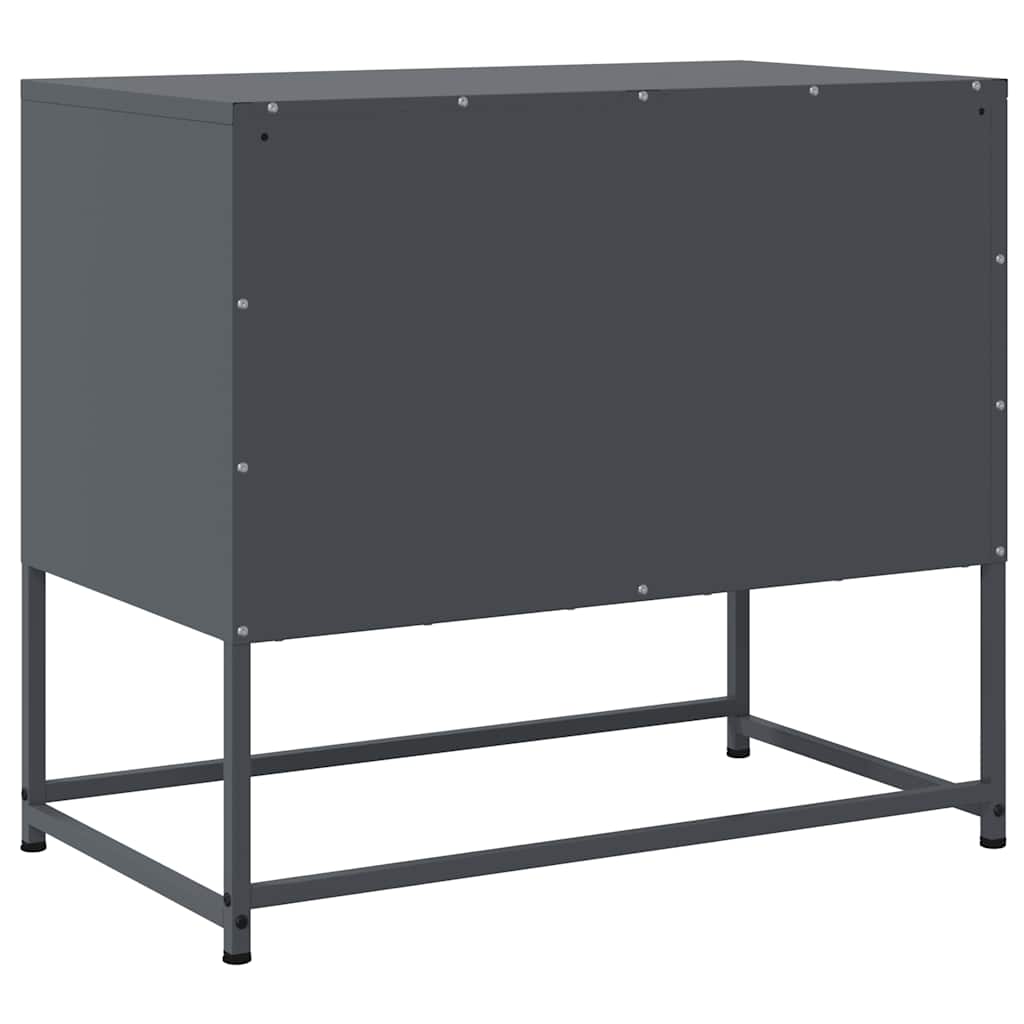 Meuble TV anthracite 68,5x39x60,5 cm acier - XIOS