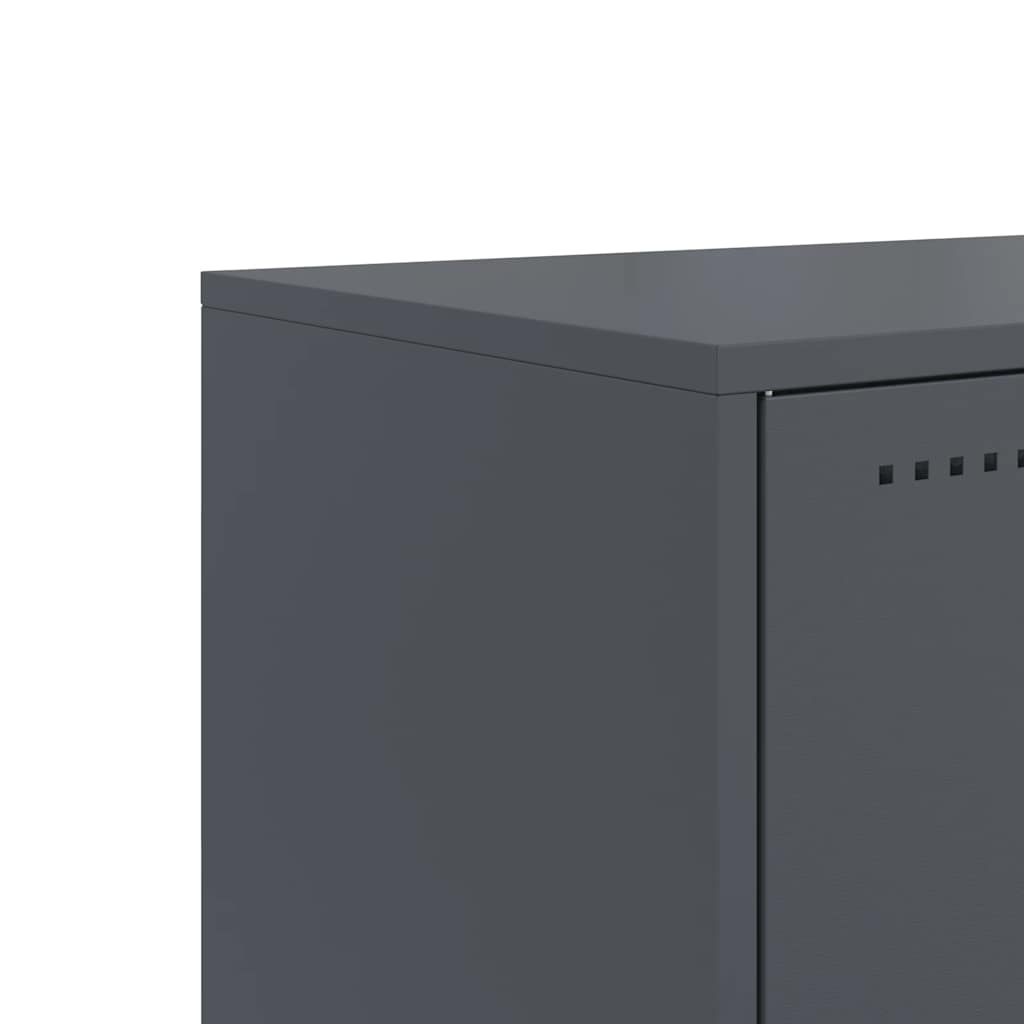 Meuble TV anthracite 68,5x39x60,5 cm acier - XIOS