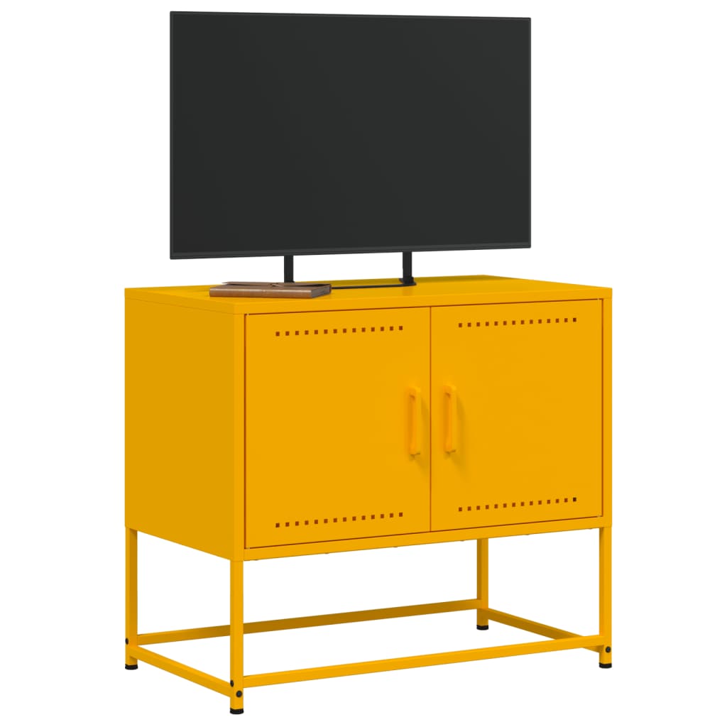 Meuble TV jaune moutarde 68,5x39x60,5 cm acier - XIOS