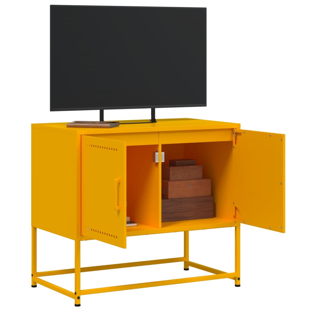 Meuble TV jaune moutarde 68,5x39x60,5 cm acier - XIOS