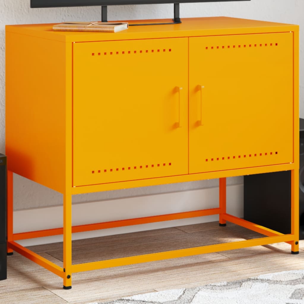 Meuble TV jaune moutarde 68,5x39x60,5 cm acier - XIOS