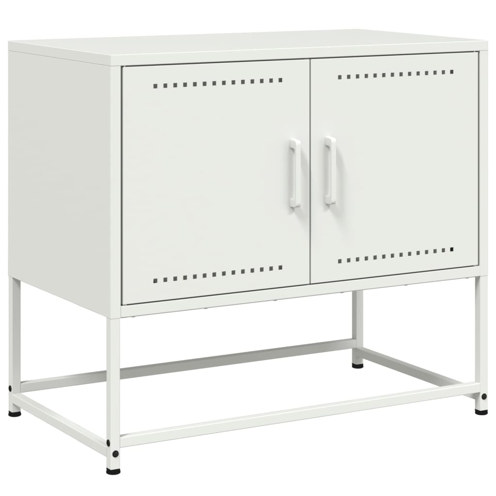 Meuble TV blanc 68,5x39x60,5 cm acier - XIOS