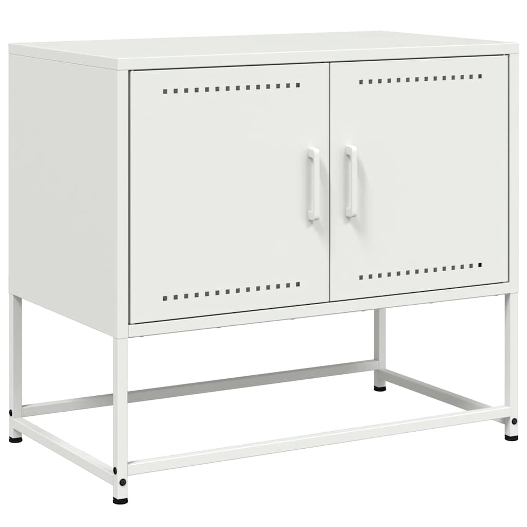 Meuble TV blanc 68,5x39x60,5 cm acier - XIOS