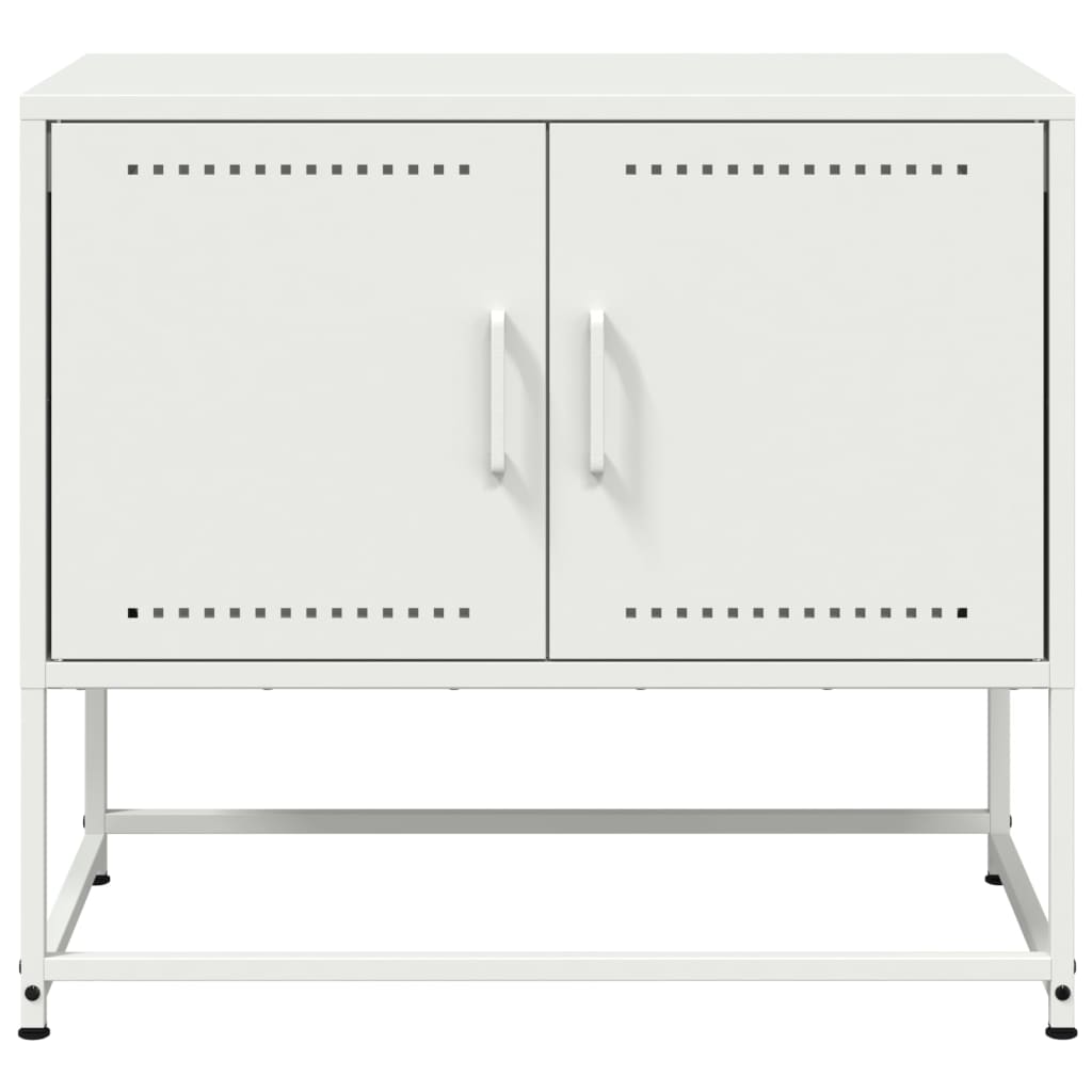 Meuble TV blanc 68,5x39x60,5 cm acier - XIOS