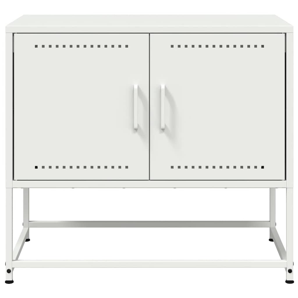 Meuble TV blanc 68,5x39x60,5 cm acier - XIOS