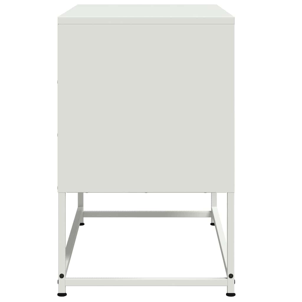 Meuble TV blanc 68,5x39x60,5 cm acier - XIOS
