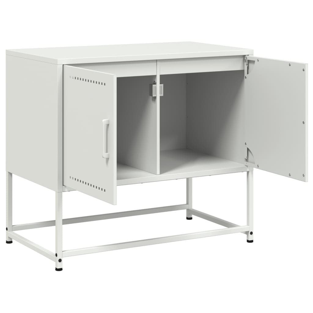 Meuble TV blanc 68,5x39x60,5 cm acier - XIOS