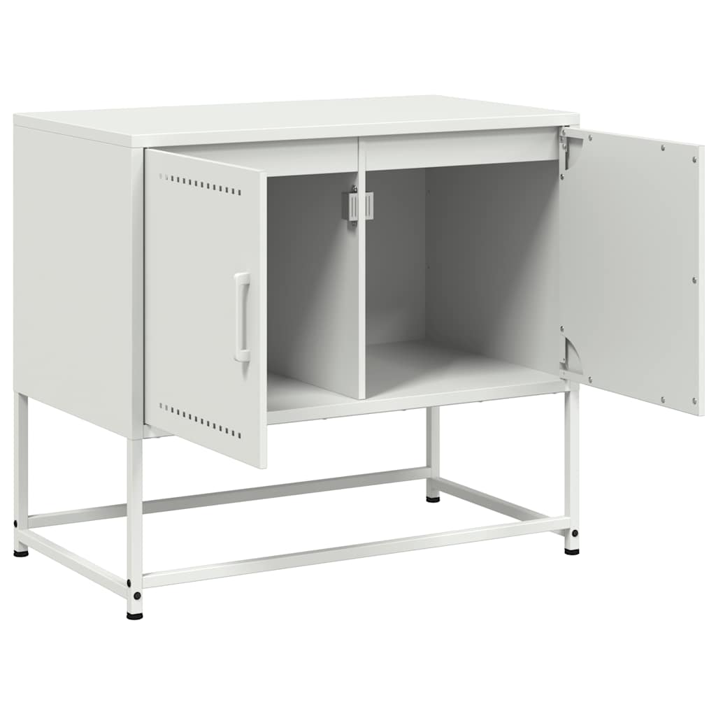 Meuble TV blanc 68,5x39x60,5 cm acier - XIOS