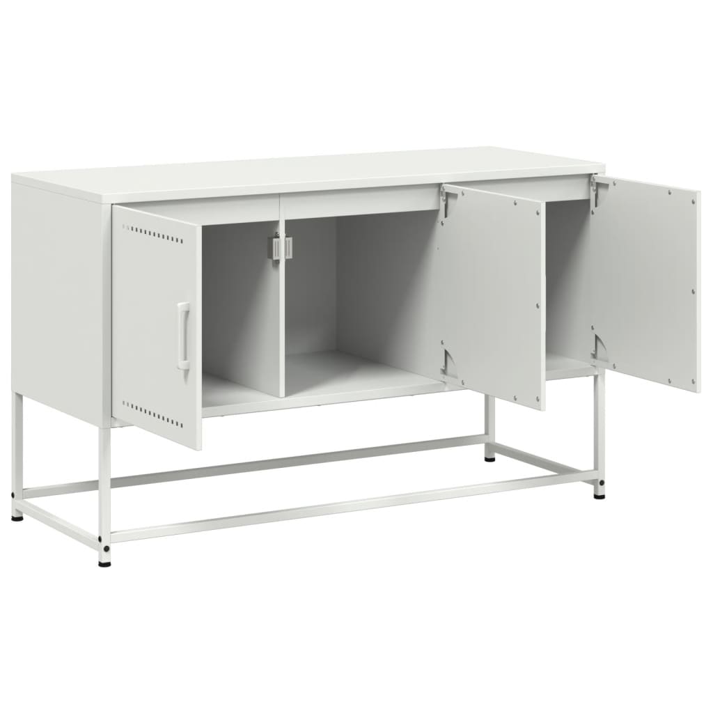 Meuble TV blanc 100,5x39x60,5 cm acier - XIOS
