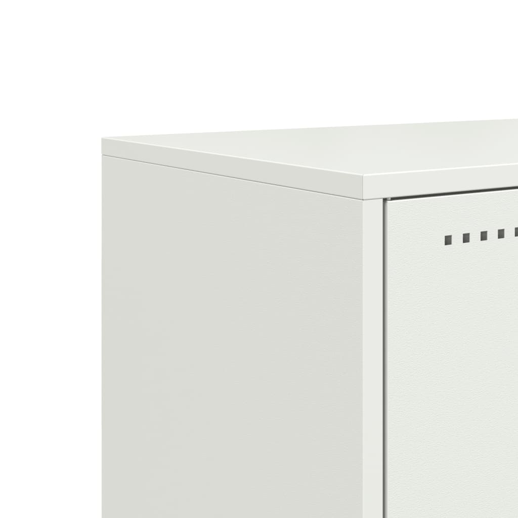 Meuble TV blanc 100,5x39x60,5 cm acier - XIOS