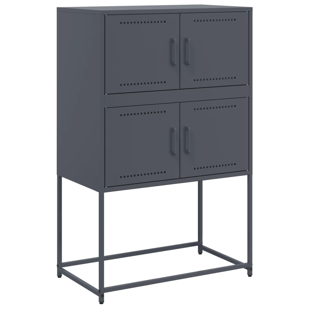 Buffet anthracite 68,5x38,5x107 cm acier - XIOS