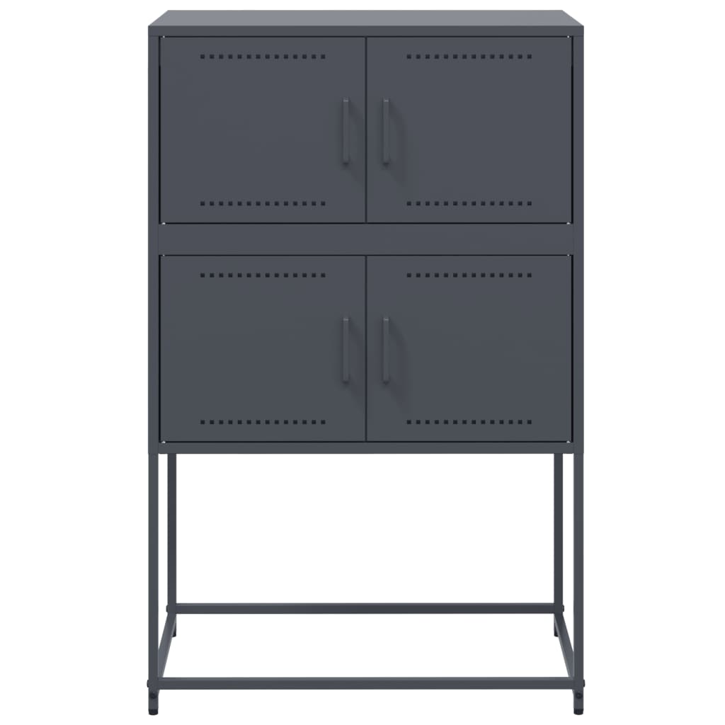 Buffet anthracite 68,5x38,5x107 cm acier - XIOS