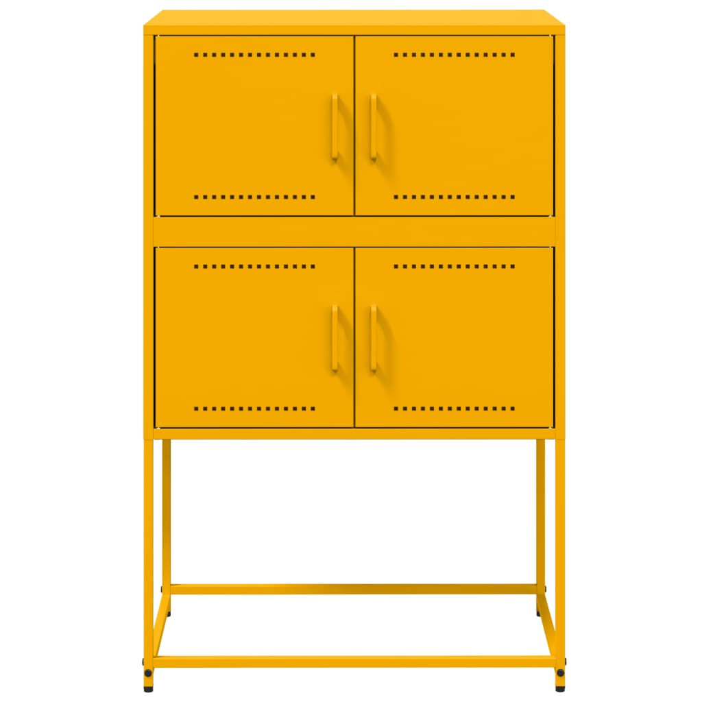 Buffet jaune moutarde 68,5x38,5x107 cm acier - XIOS