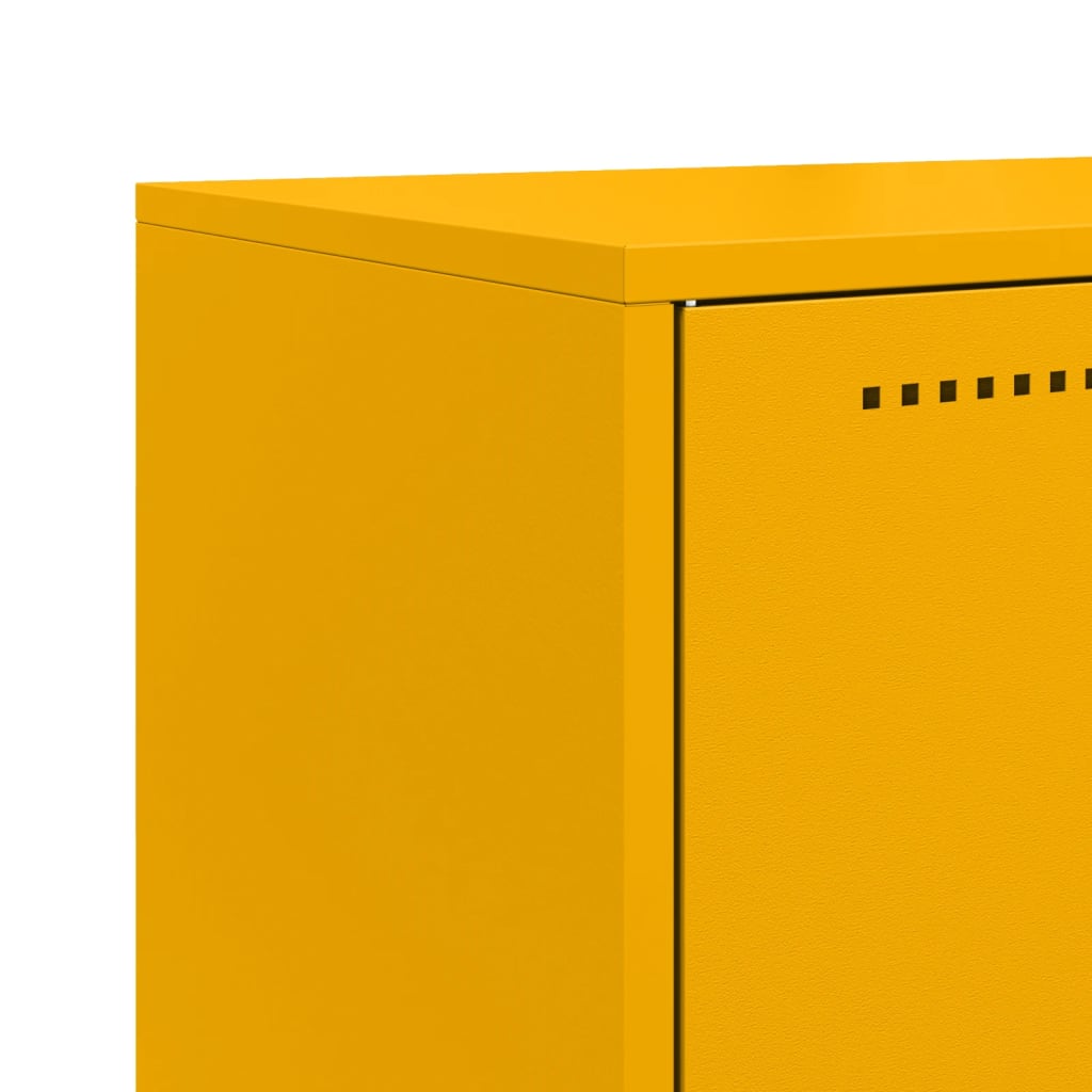 Buffet jaune moutarde 68,5x38,5x107 cm acier - XIOS