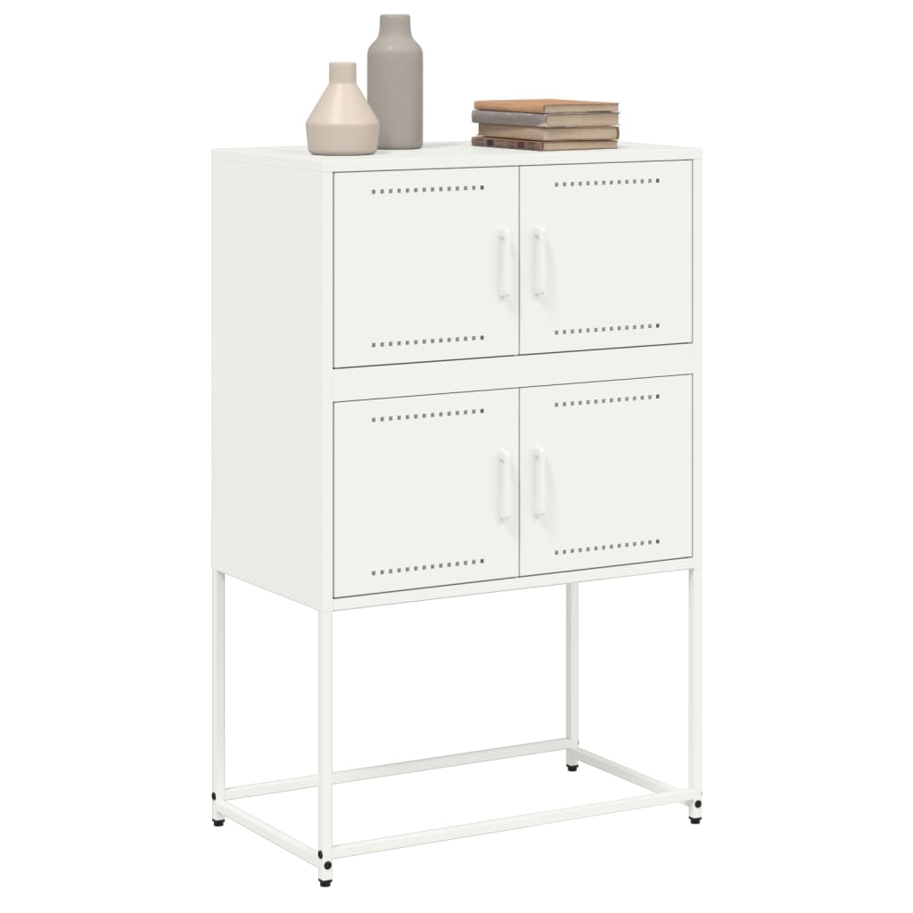 Buffet blanc 68,5x38,5x107 cm acier - XIOS