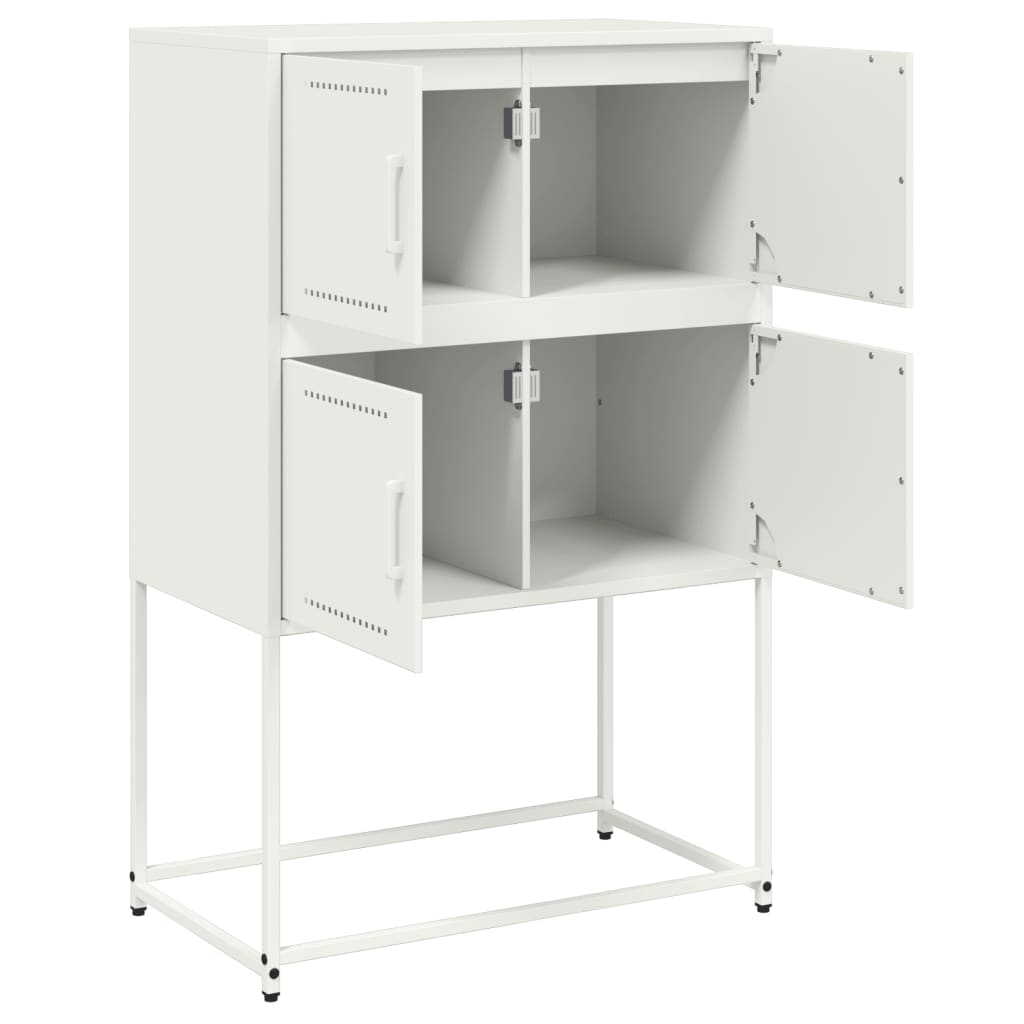 Buffet blanc 68,5x38,5x107 cm acier - XIOS