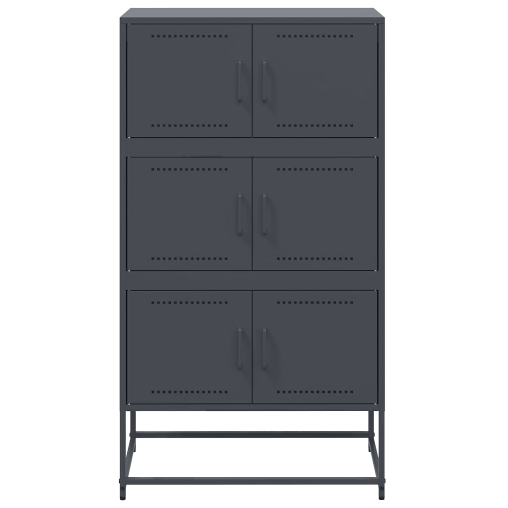 Buffet anthracite 68,5x38,5x123,5 cm acier - XIOS
