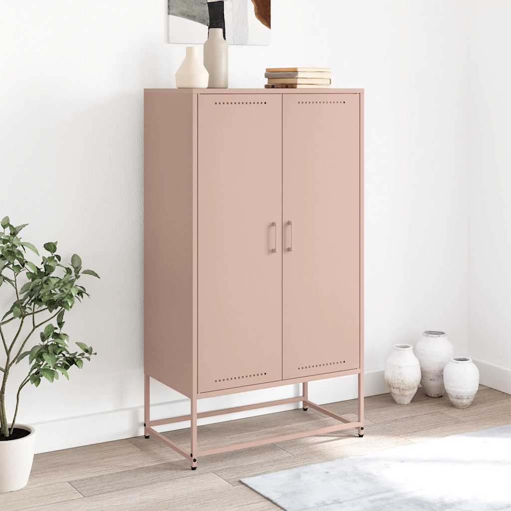 Buffet haut rose 68,5x38,5x123,5 cm acier - XIOS