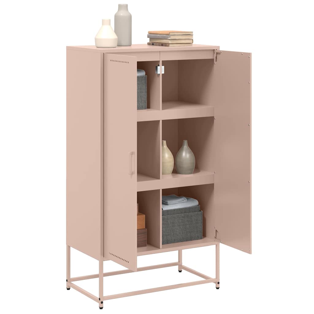 Buffet haut rose 68,5x38,5x123,5 cm acier - XIOS