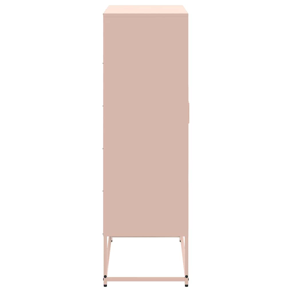 Buffet haut rose 68,5x38,5x123,5 cm acier - XIOS