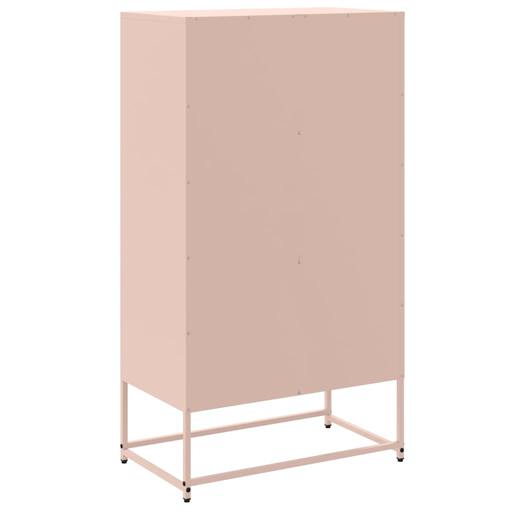 Buffet haut rose 68,5x38,5x123,5 cm acier - XIOS