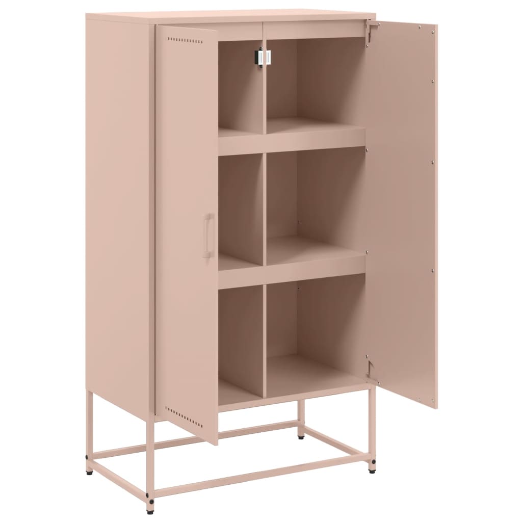 Buffet haut rose 68,5x38,5x123,5 cm acier - XIOS