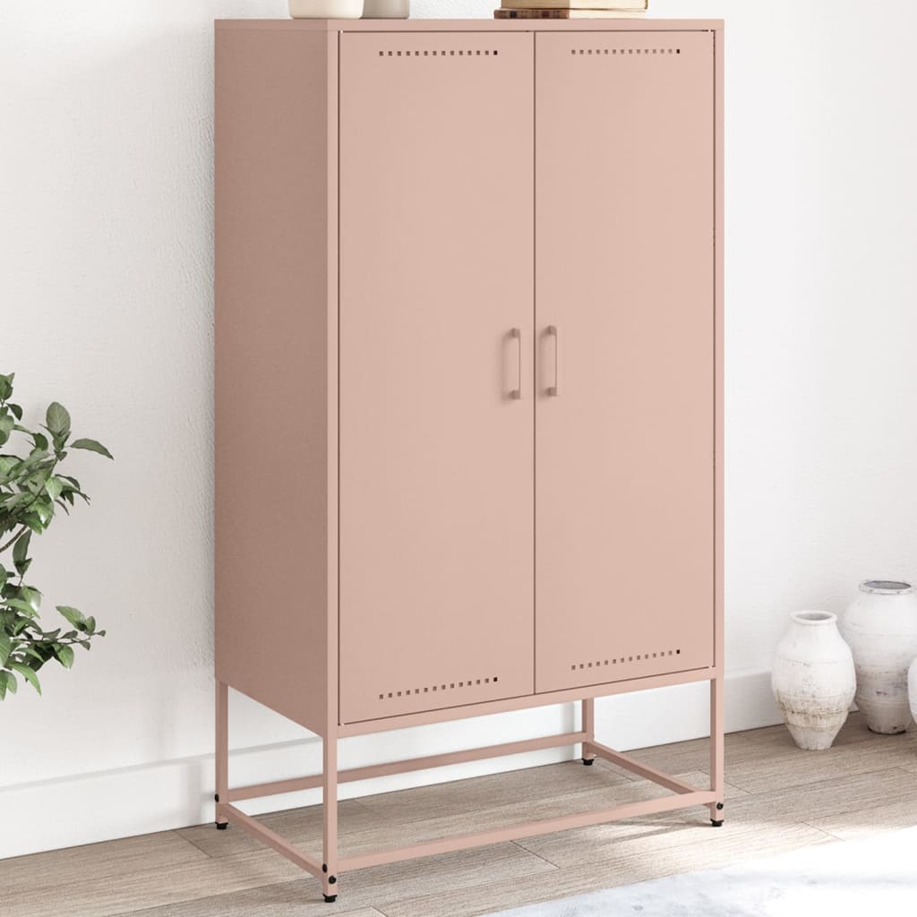 Buffet haut rose 68,5x38,5x123,5 cm acier - XIOS
