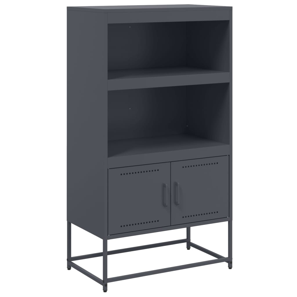 Buffet haut anthracite 68,5x38,5x123,5 cm acier - XIOS
