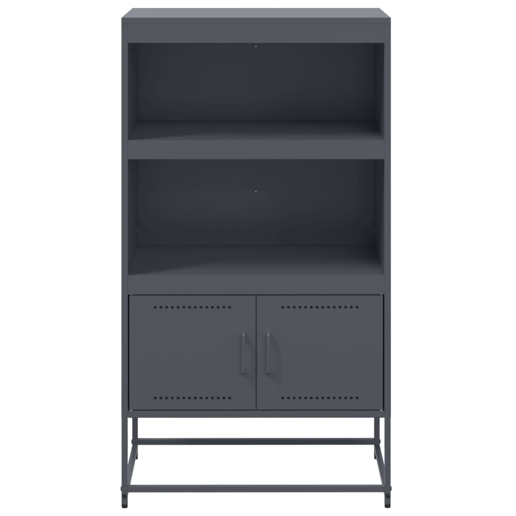 Buffet haut anthracite 68,5x38,5x123,5 cm acier - XIOS