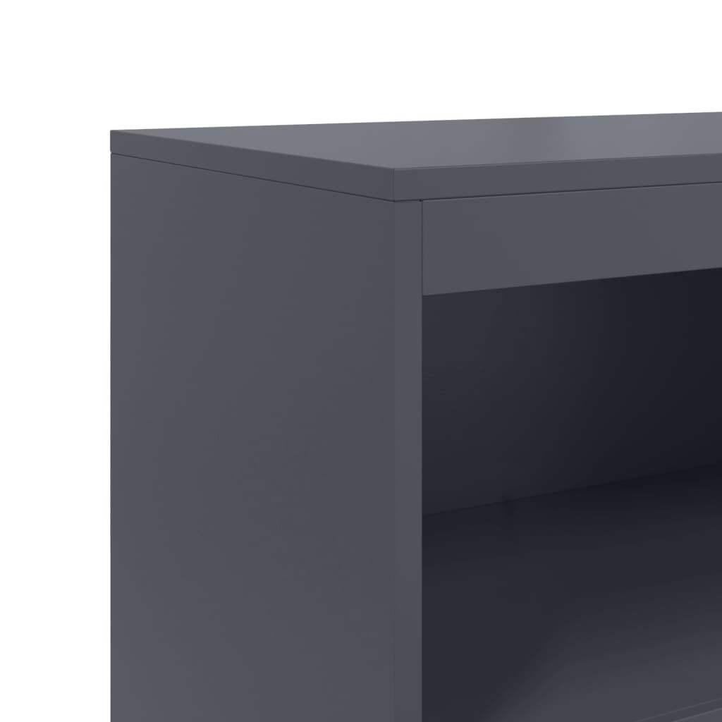 Buffet haut anthracite 68,5x38,5x123,5 cm acier - XIOS