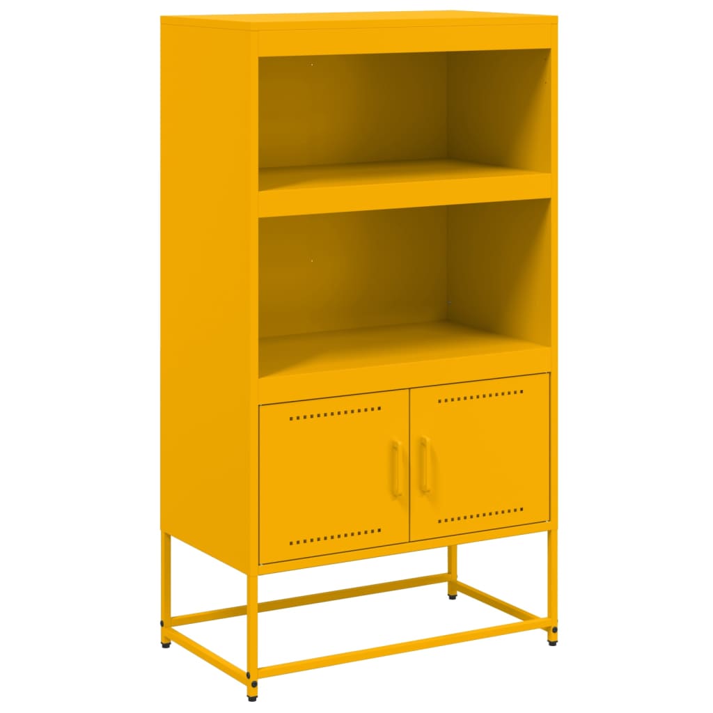 Buffet haut jaune moutarde 68,5x38,5x123,5 cm acier - XIOS