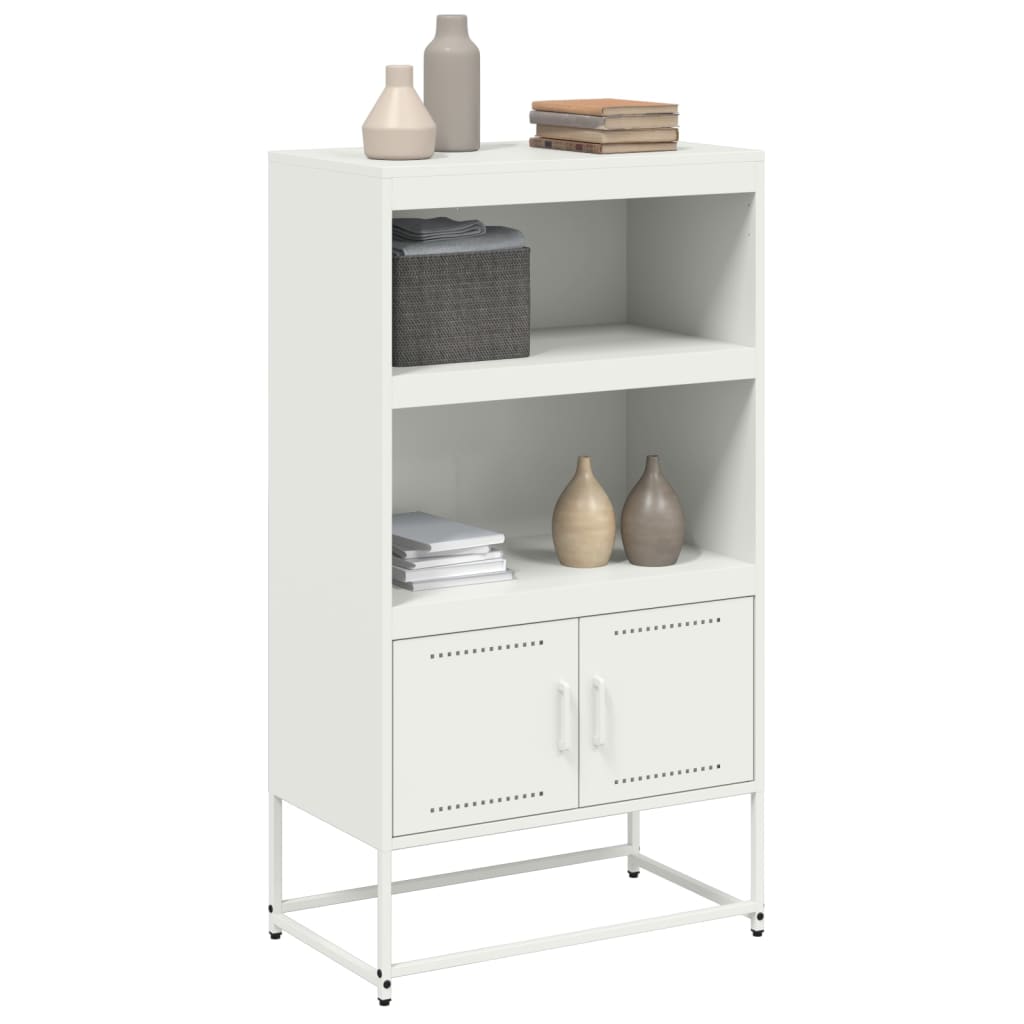 Buffet haut blanc 68,5x38,5x123,5 cm acier - XIOS