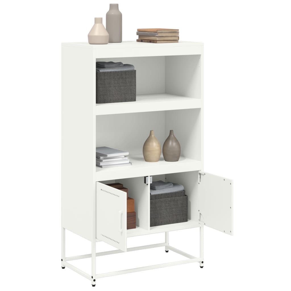 Buffet haut blanc 68,5x38,5x123,5 cm acier - XIOS