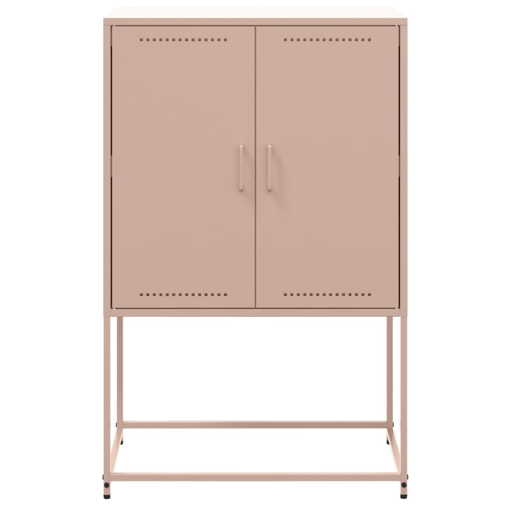 Buffet haut rose 68,5x38,5x107 cm acier - XIOS