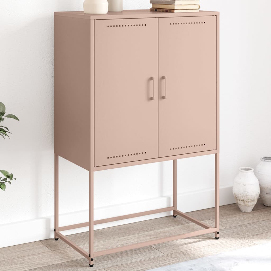 Buffet haut rose 68,5x38,5x107 cm acier - XIOS