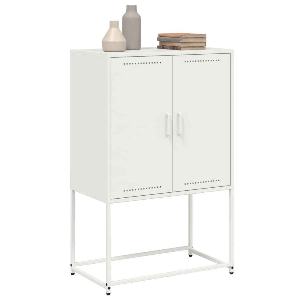 Buffet haut blanc 68,5x38,5x107 cm acier - XIOS