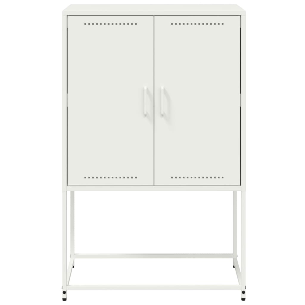 Buffet haut blanc 68,5x38,5x107 cm acier - XIOS