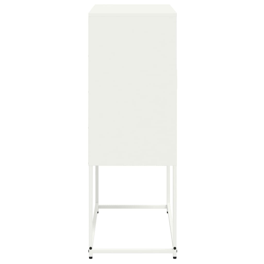 Buffet haut blanc 68,5x38,5x107 cm acier - XIOS